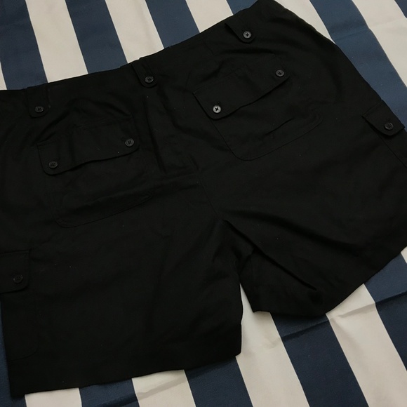 Lauren Ralph Lauren Cargo Shorts Black Plus Size - Picture 8 of 8
